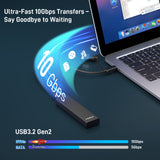 Xiaobi Portable NVMe M.2 Enclosure Tool-Free & USB-C Ultra Slim for Travel & Mobile Work