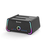 Xiaobi USB 3.0 Dual Bay HDD Docking Station for 2.5/3.5 inch SATA HDD SSD Support 18TB & Offline Clone