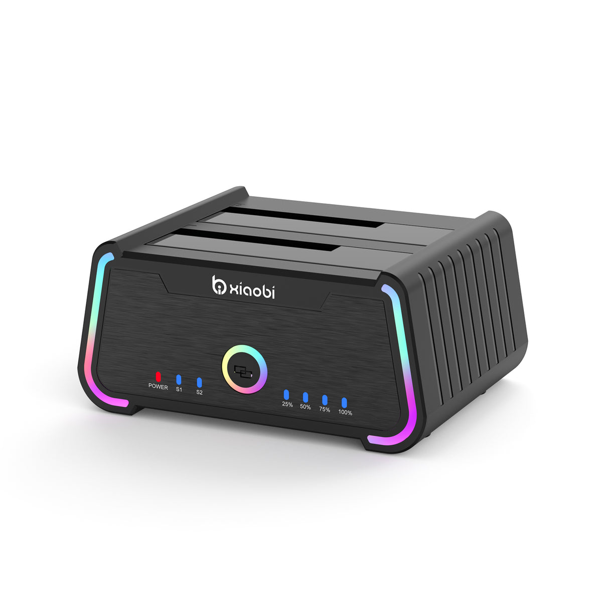 Xiaobi USB 3.0 Dual Bay HDD Docking Station for 2.5/3.5 inch SATA HDD SSD Support 18TB & Offline Clone