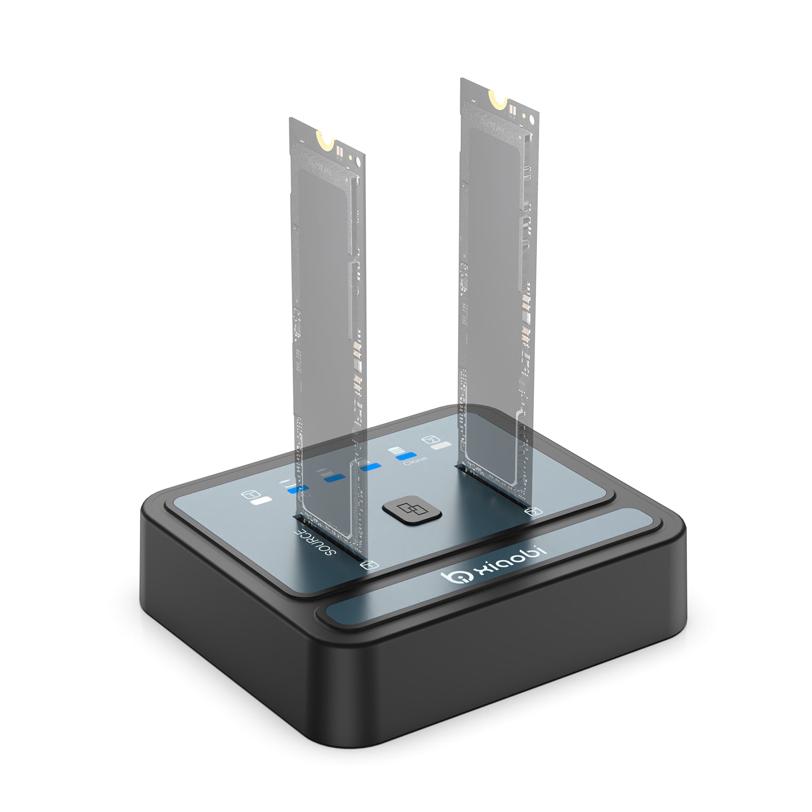 Xiaobi Dual Bay M.2 NVMe/SATA SSD Cloner USB3.2 Gen2x2 Tool Free Support Offline Clone