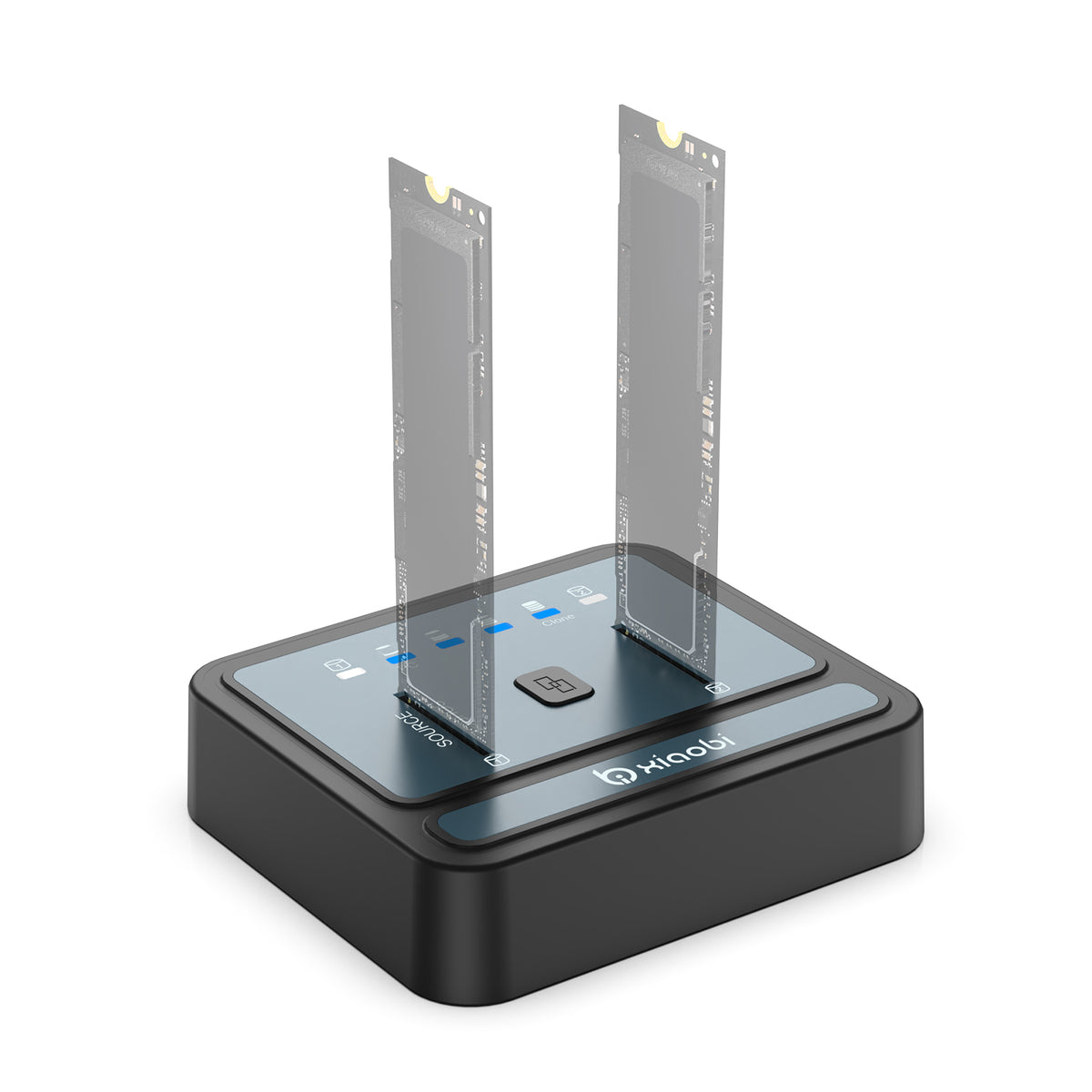 Xiaobi Dual Bay M.2 NVMe/SATA SSD Cloner USB3.2 Gen2x2 Tool Free Support Offline Clone