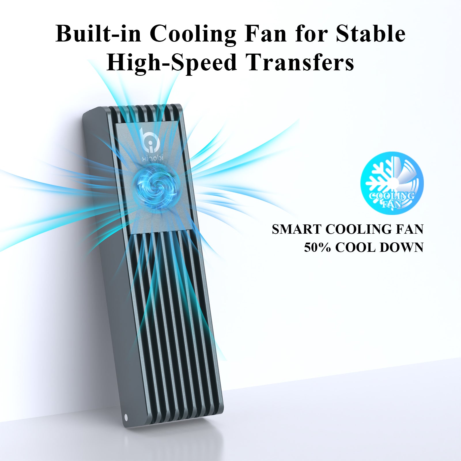 Xiaobi RTL9210C M.2 SSD Enclosure Dual Protocol NVMe/SATA Aluminum Heat Dissipation