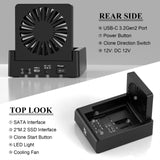 Xiaobi M.2 NVMe & SATA Hard Drive Docking Station 3 Bay Offline Clone for M.2 SSD and 3.5" HDD